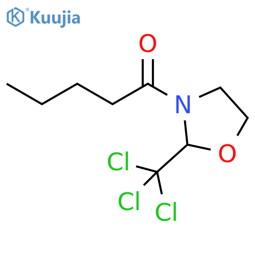 Oxazolidine, 3-(1-oxopentyl)-2-(trichloromethyl)- structure