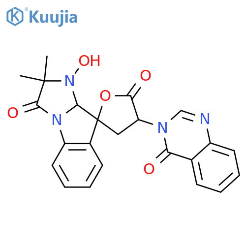 (2S,4R,9a'S)-1'-hydroxy-2',2'-dimethyl-4-(4-oxoquinazolin-3(4H)-yl)-1',9a'-dihydro-3H-spiro[furan-2,9'-imidazo[1,2-a]indole]-3',5(2'H,4H)-dione structure