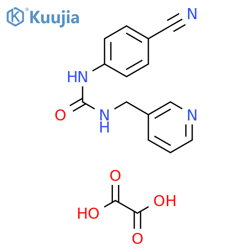 Urea, N-(4-cyanophenyl)-N'-(3-pyridinylmethyl)-, ethanedioate (2:1) structure