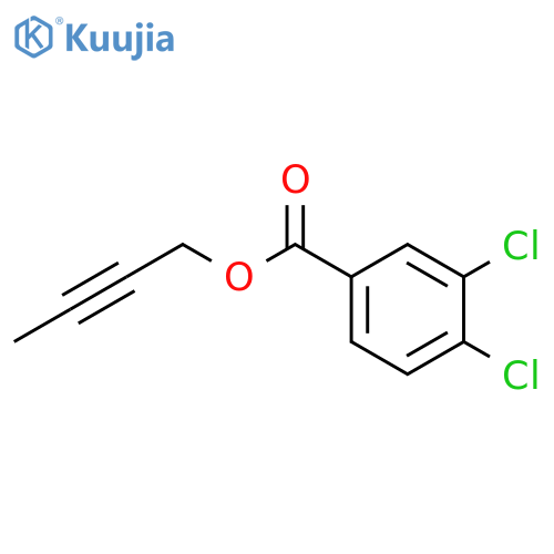 Benzoic acid, 3,4-dichloro-, 2-butynyl ester structure