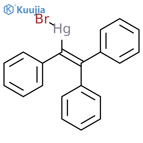 Mercury, bromo(triphenylethenyl)- structure