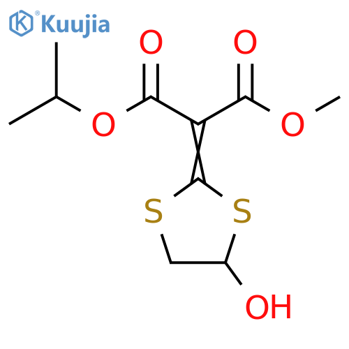 Propanedioic acid, (4-hydroxy-1,3-dithiolan-2-ylidene)-, methyl1-methylethyl ester structure
