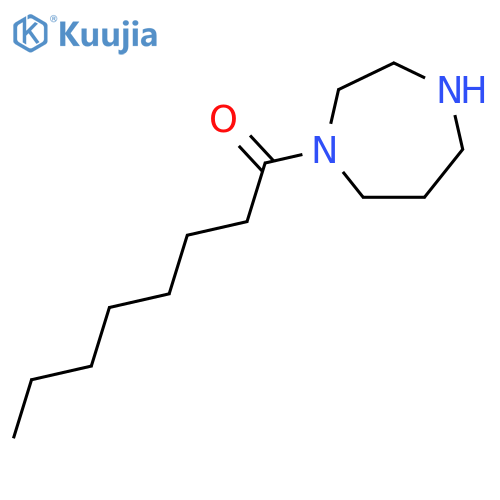1H-1,4-Diazepine, hexahydro-1-(1-oxooctyl)- structure