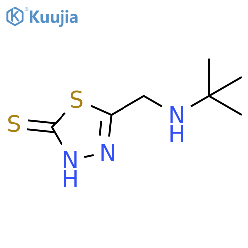 1,3,4-Thiadiazole-2(3H)-thione, 5-[[(1,1-dimethylethyl)amino]methyl]- structure