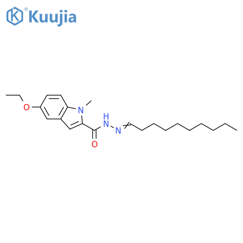 1H-Indole-2-carboxylic acid, 5-ethoxy-1-methyl-, decylidenehydrazide structure