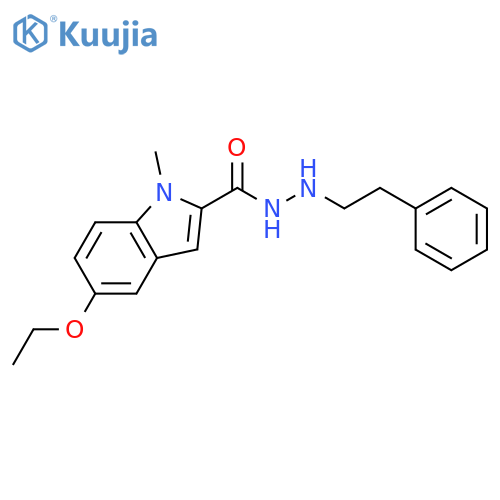 1H-Indole-2-carboxylic acid, 5-ethoxy-1-methyl-, 2-(2-phenylethyl)hydrazide structure