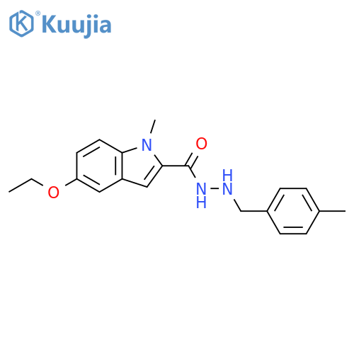 1H-Indole-2-carboxylic acid, 5-ethoxy-1-methyl-, 2-[(4-methylphenyl)methyl]hydrazide structure