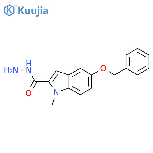 1H-Indole-2-carboxylicacid, 1-methyl-5-(phenylmethoxy)-, hydrazide structure