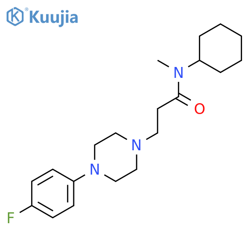 1-Piperazinepropanamide, N-cyclohexyl-4-(4-fluorophenyl)-N-methyl- structure