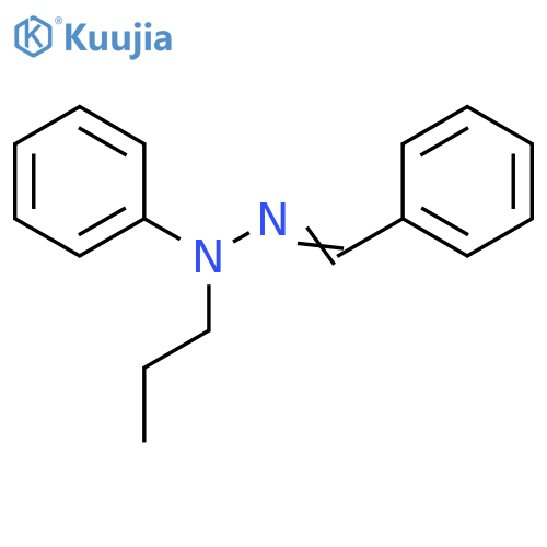 Benzaldehyde, phenylpropylhydrazone structure
