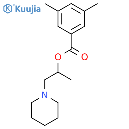 Benzoic acid, 3,5-dimethyl-, 1-methyl-2-(1-piperidinyl)ethyl ester structure