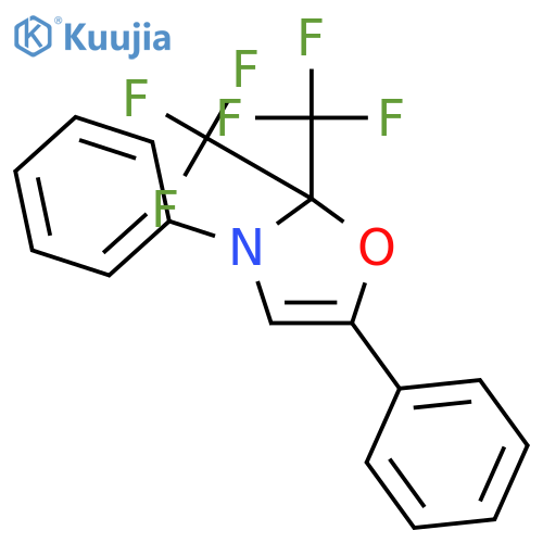 Oxazole, 2,3-dihydro-3,5-diphenyl-2,2-bis(trifluoromethyl)- structure