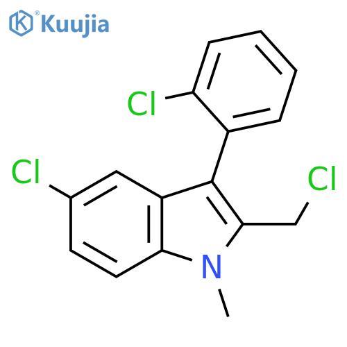 1H-Indole, 5-chloro-2-(chloromethyl)-3-(2-chlorophenyl)-1-methyl- structure