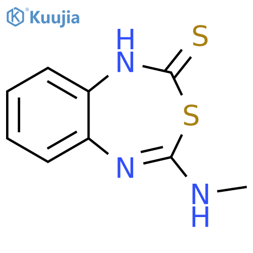 3,1,5-Benzothiadiazepine-2(1H)-thione, 4-(methylamino)- structure