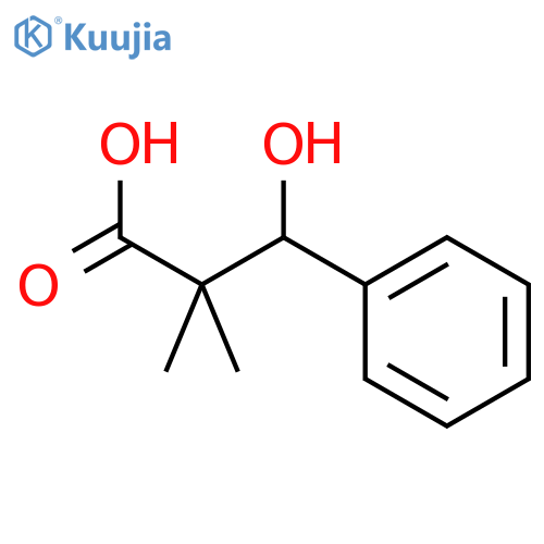 (3S)-3-hydroxy-2,2-dimethyl-3-phenylpropanoic acid structure