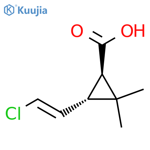 E,Z-trans-3-(2-Chloroethenyl)-2,2-dimethyl-cyclopropanecarboxylic Acid structure