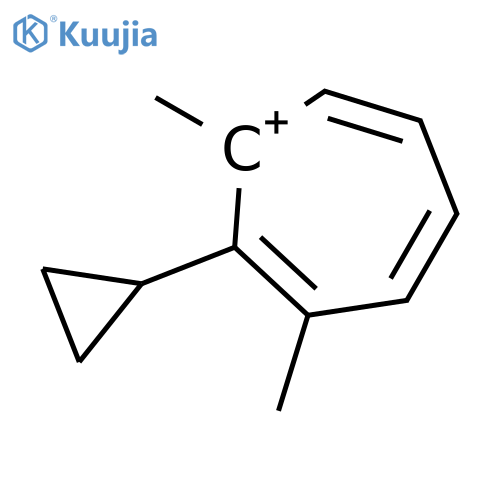 Cycloheptatrienylium, 2-cyclopropyl-1,3-dimethyl- structure
