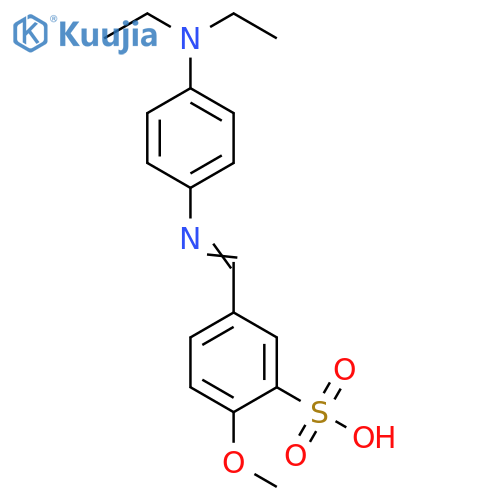 Benzenesulfonic acid,5-[[[4-(diethylamino)phenyl]imino]methyl]-2-methoxy- structure