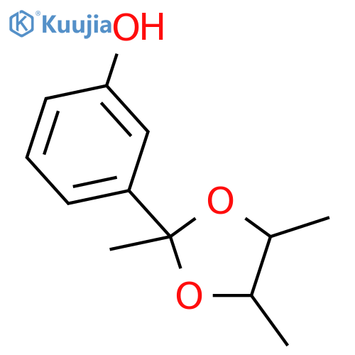 Phenol, 3-(2,4,5-trimethyl-1,3-dioxolan-2-yl)- structure