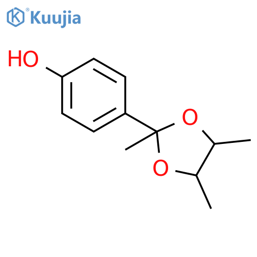 Phenol, 4-(2,4,5-trimethyl-1,3-dioxolan-2-yl)- structure