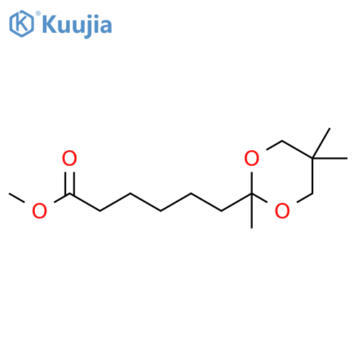 1,3-Dioxane-2-hexanoic acid, 2,5,5-trimethyl-, methyl ester structure