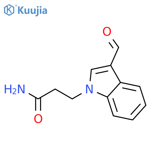 3-(3-Formyl-1H-indol-1-yl)propanamide structure