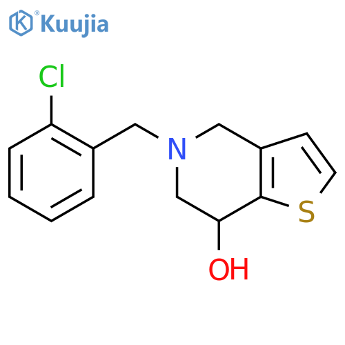 Thieno[3,2-c]pyridin-7-ol, 5-[(2-chlorophenyl)methyl]-4,5,6,7-tetrahydro- structure