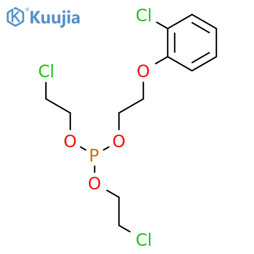 Phosphorous acid, bis(2-chloroethyl) 2-(2-chlorophenoxy)ethyl ester structure