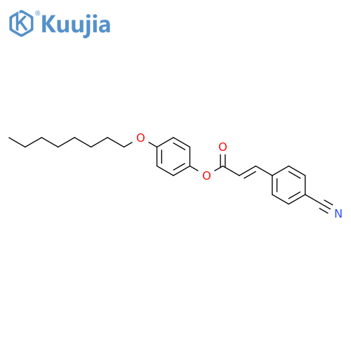 2-Propenoic acid, 3-(4-cyanophenyl)-, 4-(octyloxy)phenyl ester structure