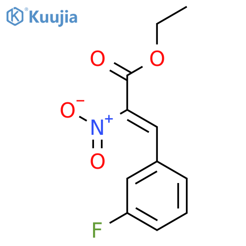 2-Propenoic acid, 3-(3-fluorophenyl)-2-nitro-, ethyl ester structure