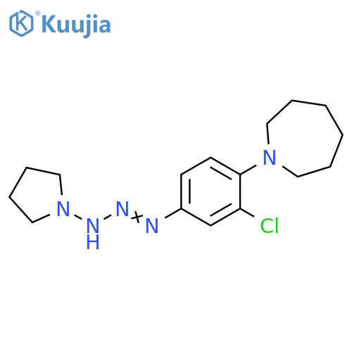 1H-Azepine,1-[2-chloro-4-[3-(1-pyrrolidinyl)-1-triazenyl]phenyl]hexahydro- structure