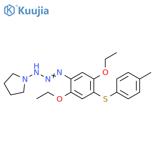 Pyrrolidine,1-[3-[2,5-diethoxy-4-[(4-methylphenyl)thio]phenyl]-1-triazenyl]- structure