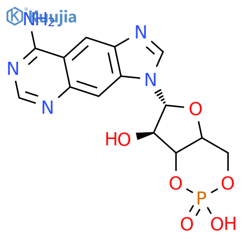 3H-Imidazo[4,5-g]quinazolin-8-amine,3-(3,5-O-phosphinico-b-D-ribofuranosyl)- (9CI) structure