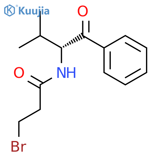 Propanamide, N-[(1R)-1-benzoyl-2-methylpropyl]-3-bromo- structure