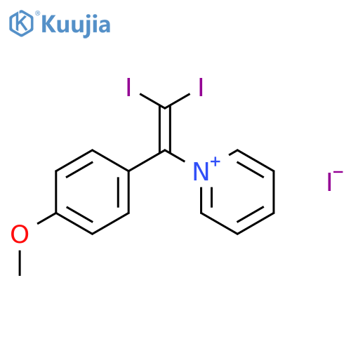 Pyridinium, 1-[2,2-diiodo-1-(4-methoxyphenyl)ethenyl]-, iodide structure