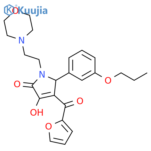 4-(furan-2-carbonyl)-3-hydroxy-1-2-(morpholin-4-yl)ethyl-5-(3-propoxyphenyl)-2,5-dihydro-1H-pyrrol-2-one structure