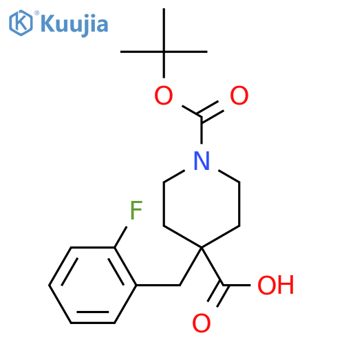 N-BOC-4-(2'-FLUORO) BENZYL-4-PIPERIDINE CARBOXYLIC ACID structure