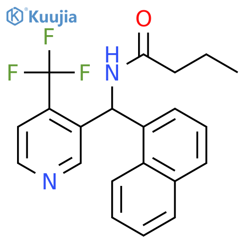 BUTANAMIDE, N-[1-NAPHTHALENYL[4-(TRIFLUOROMETHYL)-3-PYRIDINYL]METHYL]- structure