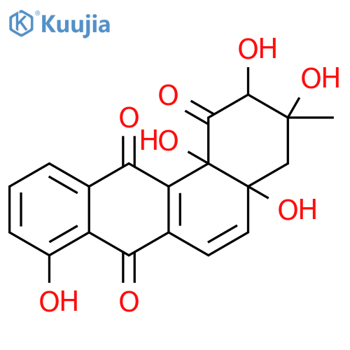 2,3,4a,8,12b-pentahydroxy-3-methyl-3,4,4a,12b-tetrahydrotetraphene-1,7,12(2H)-trione structure
