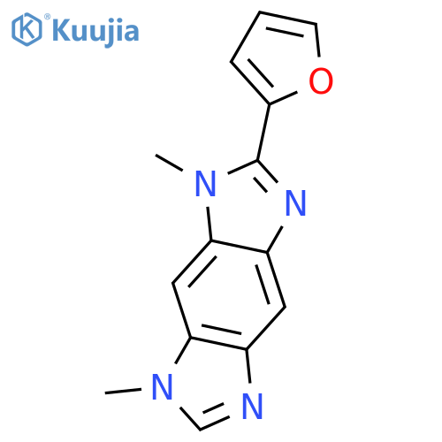 Benzo[1,2-d:4,5-d']diimidazole, 2-(2-furanyl)-1,7-dihydro-1,7-dimethyl- structure
