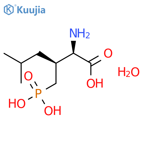 D-Norleucine, 5-methyl-3-(phosphonomethyl)-, monohydrate, (3S)- structure