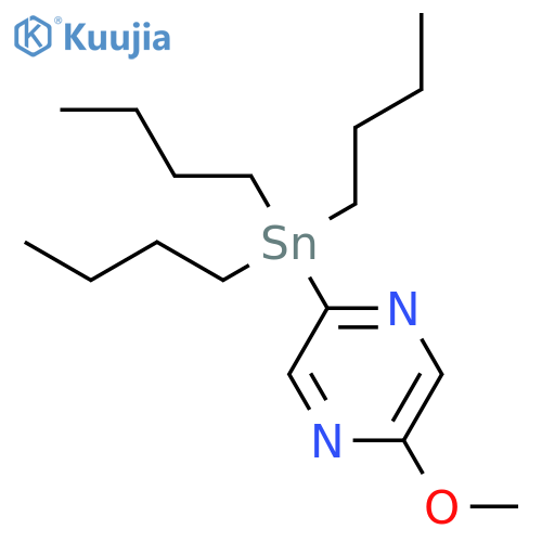 PYRAZINE, 2-METHOXY-5-(TRIBUTYLSTANNYL)- structure
