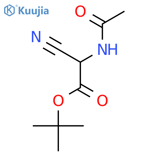Acetic acid, (acetylamino)cyano-, 1,1-dimethylethyl ester structure