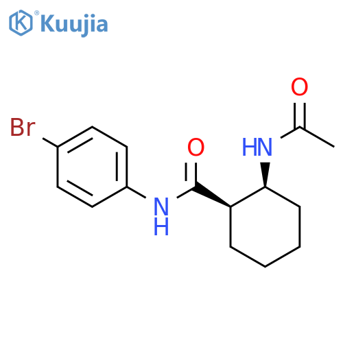 Cyclohexanecarboxamide, 2-(acetylamino)-N-(4-bromophenyl)-, cis- structure