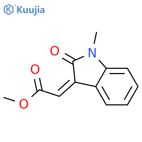 Methyl 2-(1-methyl-2-oxoindol-3-ylidene)acetate structure