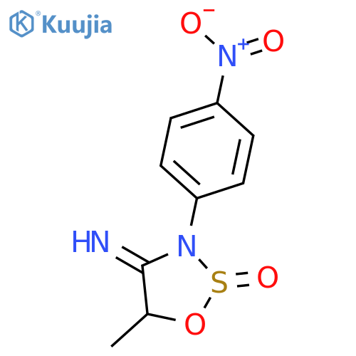 1,2,3-Oxathiazolidin-4-imine, 5-methyl-3-(4-nitrophenyl)-, 2-oxide structure