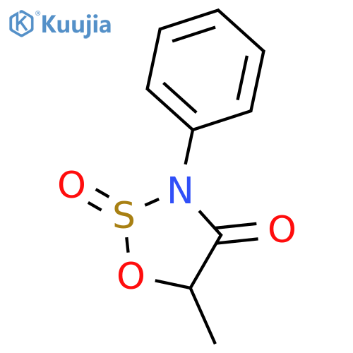 1,2,3-Oxathiazolidin-4-one, 5-methyl-3-phenyl-, 2-oxide structure