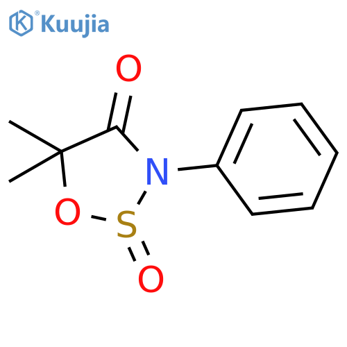 1,2,3-Oxathiazolidin-4-one, 5,5-dimethyl-3-phenyl-, 2-oxide structure