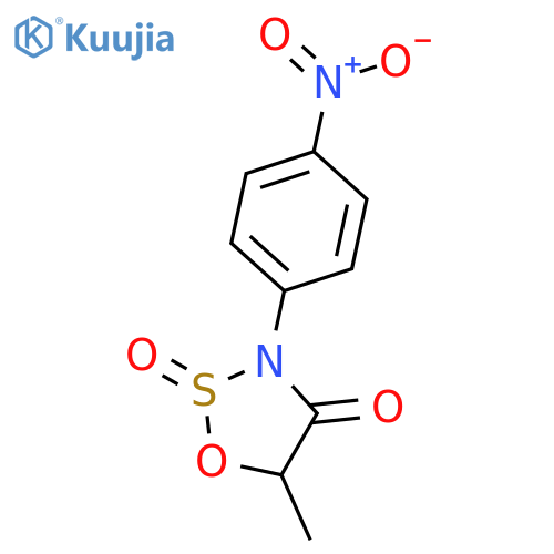 1,2,3-Oxathiazolidin-4-one, 5-methyl-3-(4-nitrophenyl)-, 2-oxide structure