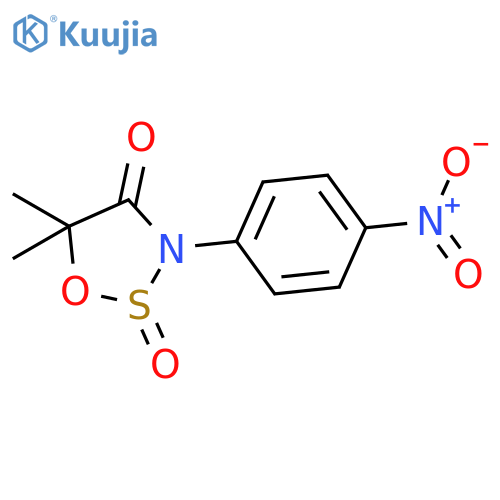 1,2,3-Oxathiazolidin-4-one, 5,5-dimethyl-3-(4-nitrophenyl)-, 2-oxide structure